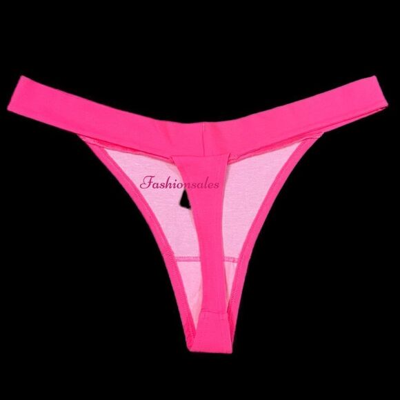 Victorias Secret Pink Set of 4 Soft Cotton Thong Panty Gray Black Pink Xlarge - Picture 6 of 9